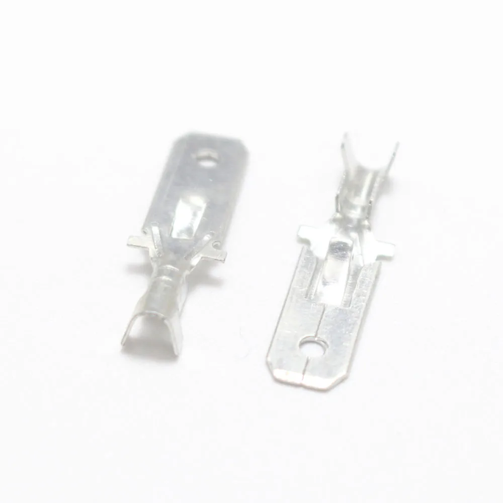 50cs 6.3 Male Spade Cable Wire Terminals Nickel-plated Insert Crimp Terminal for 6.3mm Connectors
50cs 6.3 Male Spade Cable Wire Terminals Nickel-plated Insert Crimp Terminal for 6.3mm Connectors