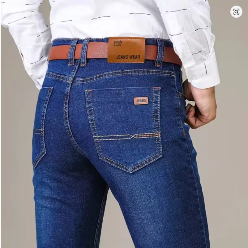 2025 Мужские НОВЫЕ мужские модные деловые джинсы в классическом стиле, повседневные эластичные узкие джинсовые брюки, мужские брендовые джинсовые брюки, черные, синие мужские
2025 Мужские НОВЫЕ мужские модные деловые джинсы в классическом стиле, повседневные эластичные узкие джинсовые брюки, мужские брендовые джинсовые брюки, черные, синие мужские