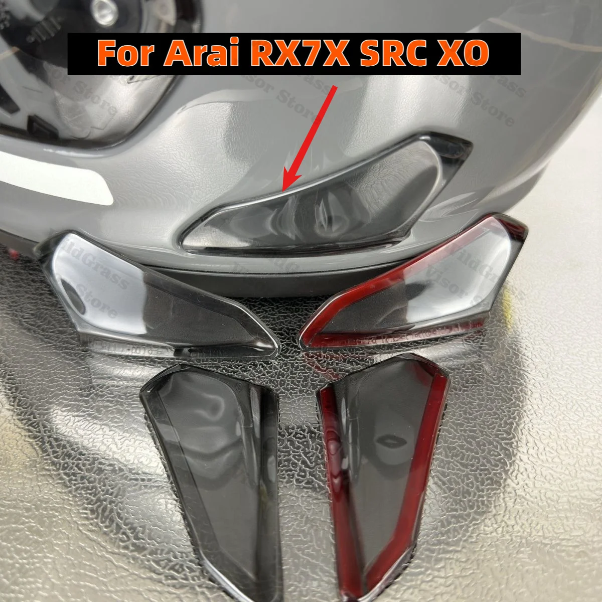 Non-OEM Helmet Side Rear Decor Mod Cover Trim Fit Arai RX7X SRC XO