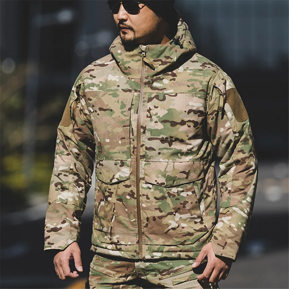 M65 Multicam Camouflage Tactical Jacket Waterproof Hooded Uniform Tops Winter Combat Hunting Cotton Coat Windbreakers
M65 Multicam Camouflage Tactical Jacket Waterproof Hooded Uniform Tops Winter Combat Hunting Cotton Coat Windbreakers