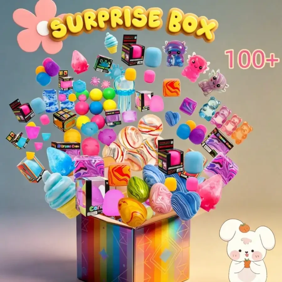 100+ Styles Random Surprise Box Squishy Toys, Blind Box Fidget Stress Relief Toys, Assorted Slow Rebound Mystery Figures
100+ Styles Random Surprise Box Squishy Toys, Blind Box Fidget Stress Relief Toys, Assorted Slow Rebound Mystery Figures