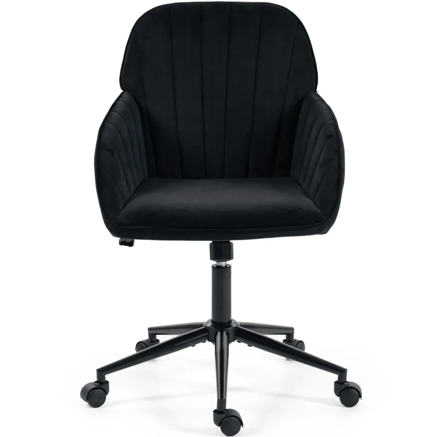 Velvet Home Office Chair With Gold Base And Wheels, Modern Makeup Vanity Chair, Black
Velvet Home Office Chair With Gold Base And Wheels, Modern Makeup Vanity Chair, Black