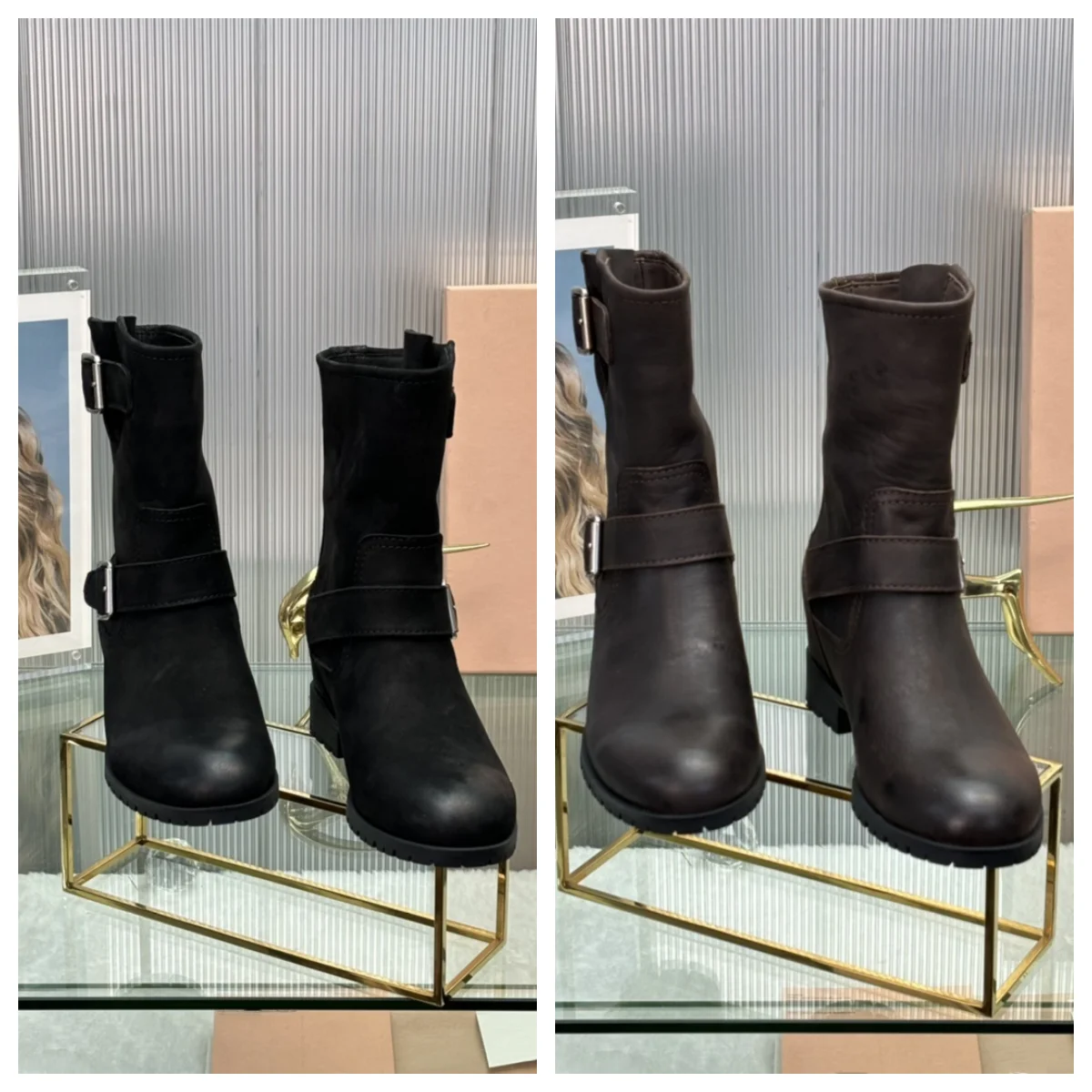 New leather short boots, retro Martin boots, women's thick heel round toe knight boots, western cowboy boots
New leather short boots, retro Martin boots, women's thick heel round toe knight boots, western cowboy boots