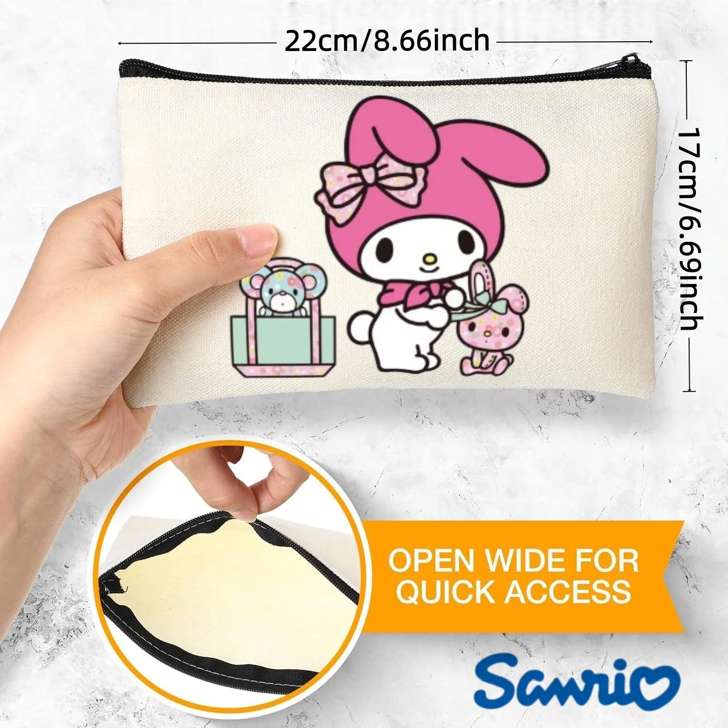 1PC Cute Sanrio Pink Bow My Melody Cartoon Canvas Cosmetic Bag Double-sided Print Portable Daily Organizer
1PC Cute Sanrio Pink Bow My Melody Cartoon Canvas Cosmetic Bag Double-sided Print Portable Daily Organizer