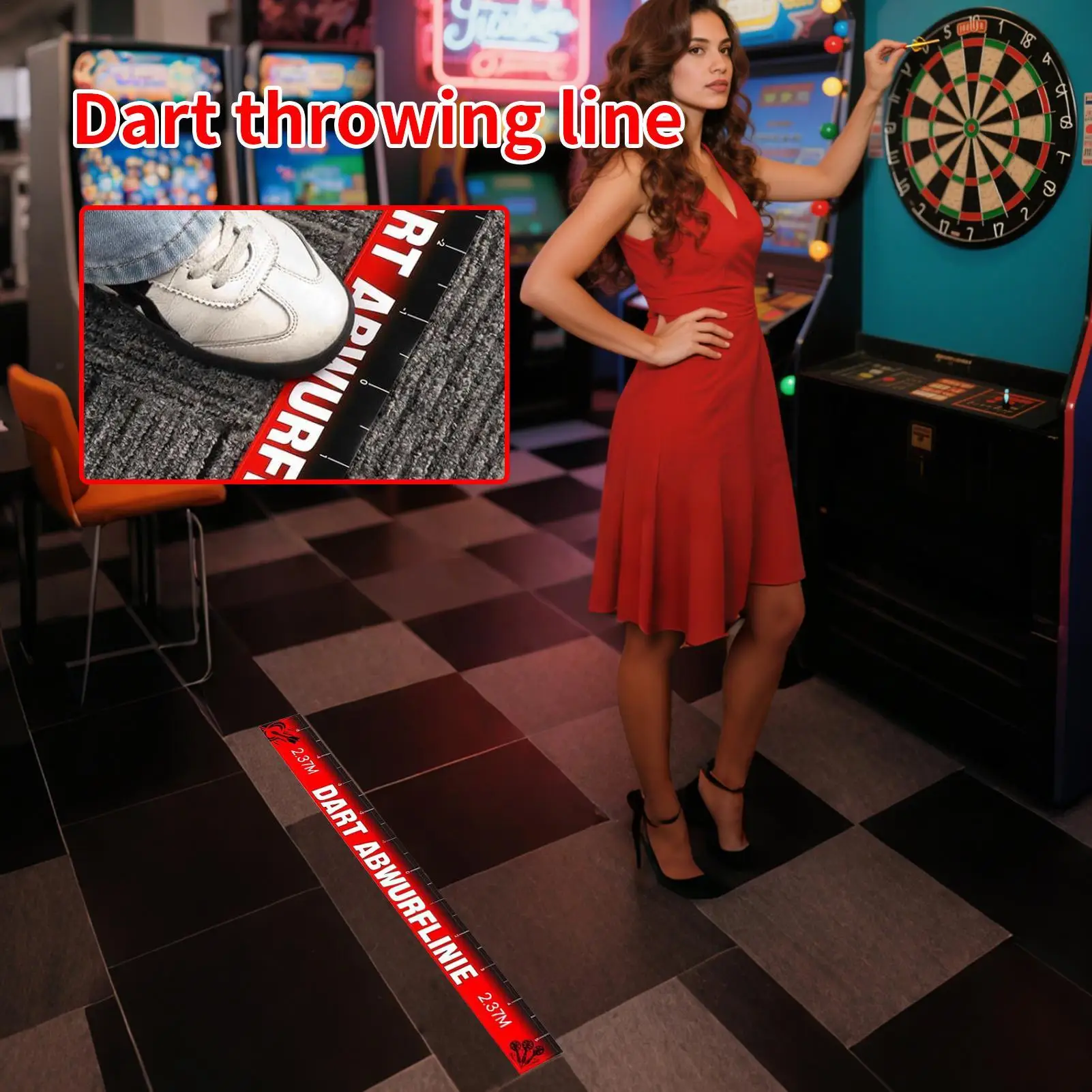 Throw Toe Line Marker Floor Sticker 2pcs Dart Throw Line Dart Repositionable Tape Game Accessories For Outdoor Play Bar Party
Throw Toe Line Marker Floor Sticker 2pcs Dart Throw Line Dart Repositionable Tape Game Accessories For Outdoor Play Bar Party