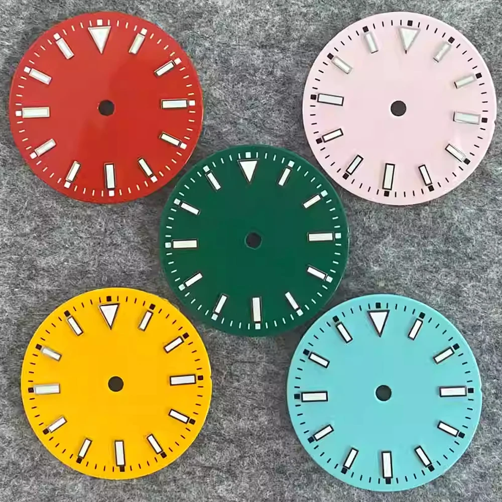 NH35 Dial 29MM Green Luminous Watch Faces No Calendar Watch Dial for NH35/ETA2836/Miyota 8215/Mingzhu 2813 Movement Parts
NH35 Dial 29MM Green Luminous Watch Faces No Calendar Watch Dial for NH35/ETA2836/Miyota 8215/Mingzhu 2813 Movement Parts