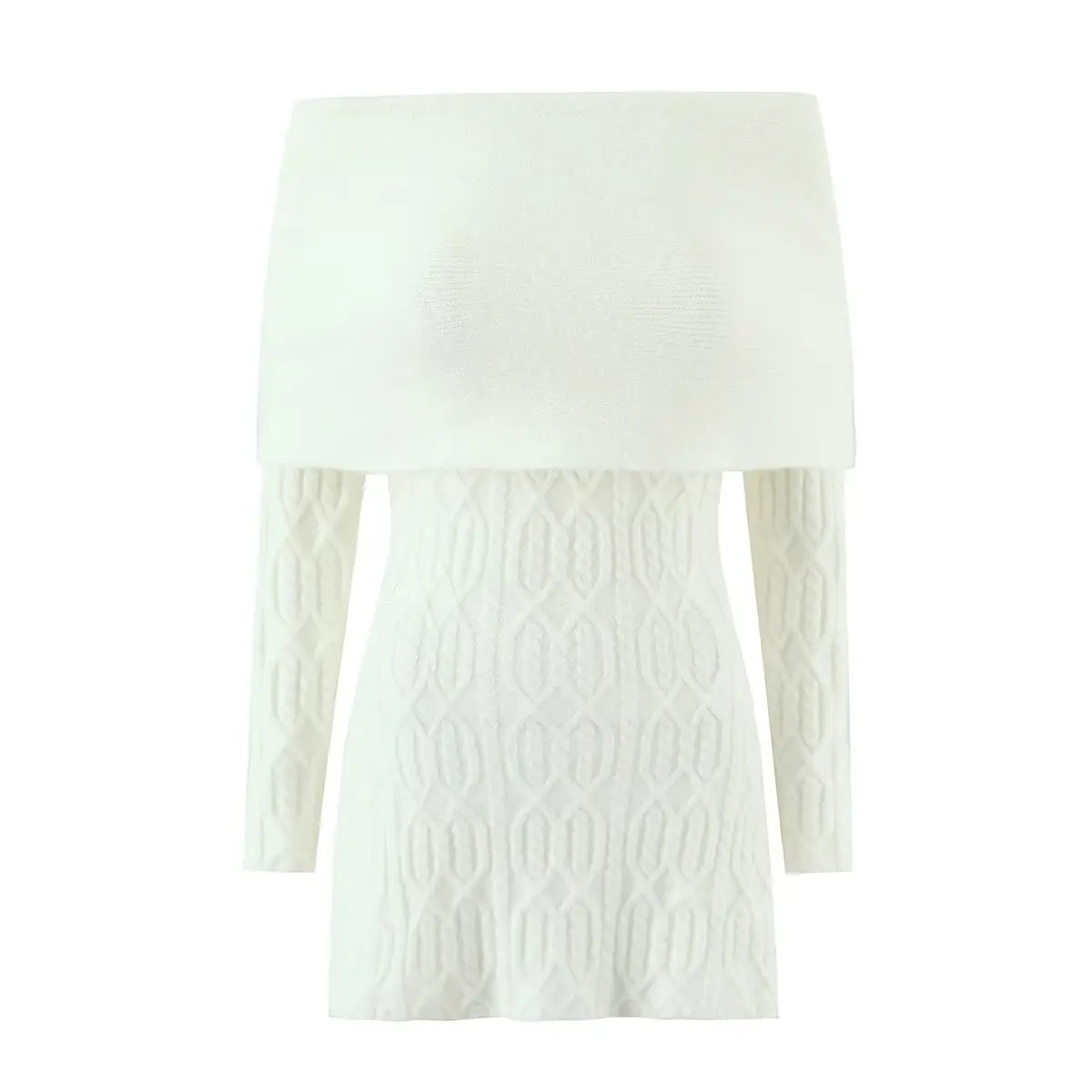 Sexy Sweet One-Shoulder Bodycon Crop Top Knitted Dress Pure Desirable Outfit Long Sleeve Mid-Tight Fit Daily Wear Chinese Style
Sexy Sweet One-Shoulder Bodycon Crop Top Knitted Dress Pure Desirable Outfit Long Sleeve Mid-Tight Fit Daily Wear Chinese Style