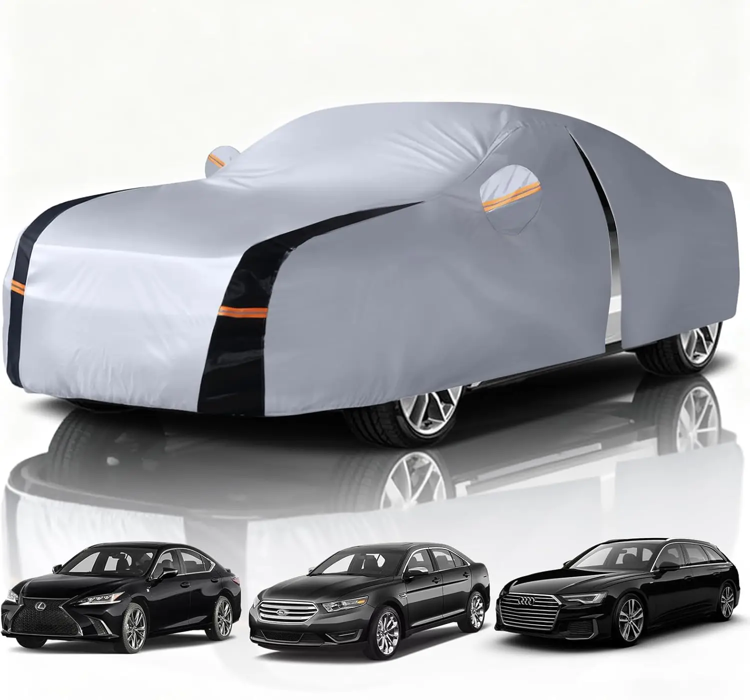 Waterproof All-Weather Car Cover with 10 Layers, Custom Fit for Sedans - Sun & Rain Protection
Waterproof All-Weather Car Cover with 10 Layers, Custom Fit for Sedans - Sun & Rain Protection
