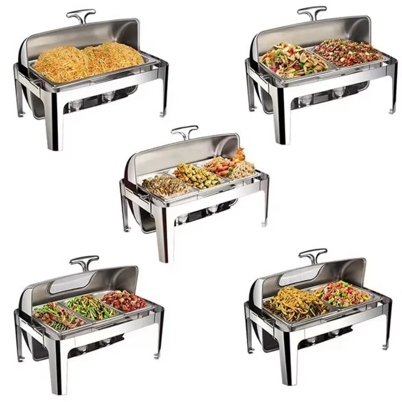 Luxury Roll Top Stainless Steel Gold Chafing Dishes Pour Buffet Set Food Warmer Electric Golden Hotel Chaffing Dish For Catering
Luxury Roll Top Stainless Steel Gold Chafing Dishes Pour Buffet Set Food Warmer Electric Golden Hotel Chaffing Dish For Catering