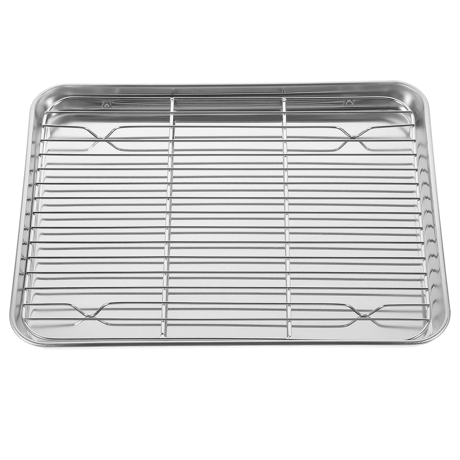 2 Pieces/Set Baking Tray Stove Double Wire Roasting Pan Dish Mini Grill Kit with Rack Bread
2 Pieces/Set Baking Tray Stove Double Wire Roasting Pan Dish Mini Grill Kit with Rack Bread