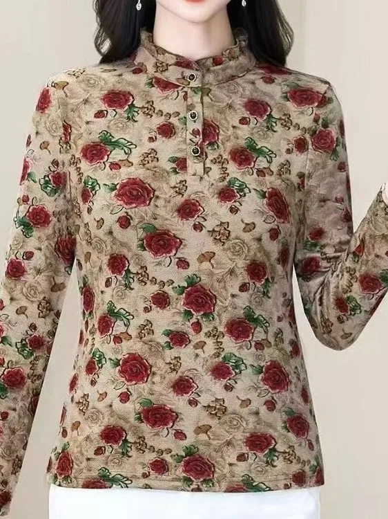 Artistic Double-Sided Australian Fce f-High Ne Base irt plus Size Women's Faion Autumn Winter New Versatile Flora...
Artistic Double-Sided Australian Fce f-High Ne Base irt plus Size Women's Faion Autumn Winter New Versatile Flora...