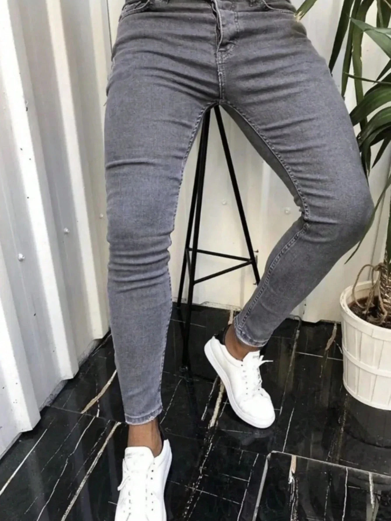 Men's Blue Stretch Skinny Ripped Jeans, New Casual Slim Fit Pants
Men's Blue Stretch Skinny Ripped Jeans, New Casual Slim Fit Pants