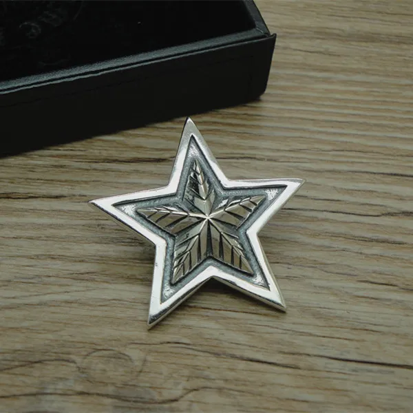 S925 Sterling Silver Jewelry Trendy Pendant Vintage Thai Silver Personalized Fashion Five pointed Star Necklace for Men and Wome
S925 Sterling Silver Jewelry Trendy Pendant Vintage Thai Silver Personalized Fashion Five pointed Star Necklace for Men and Wome