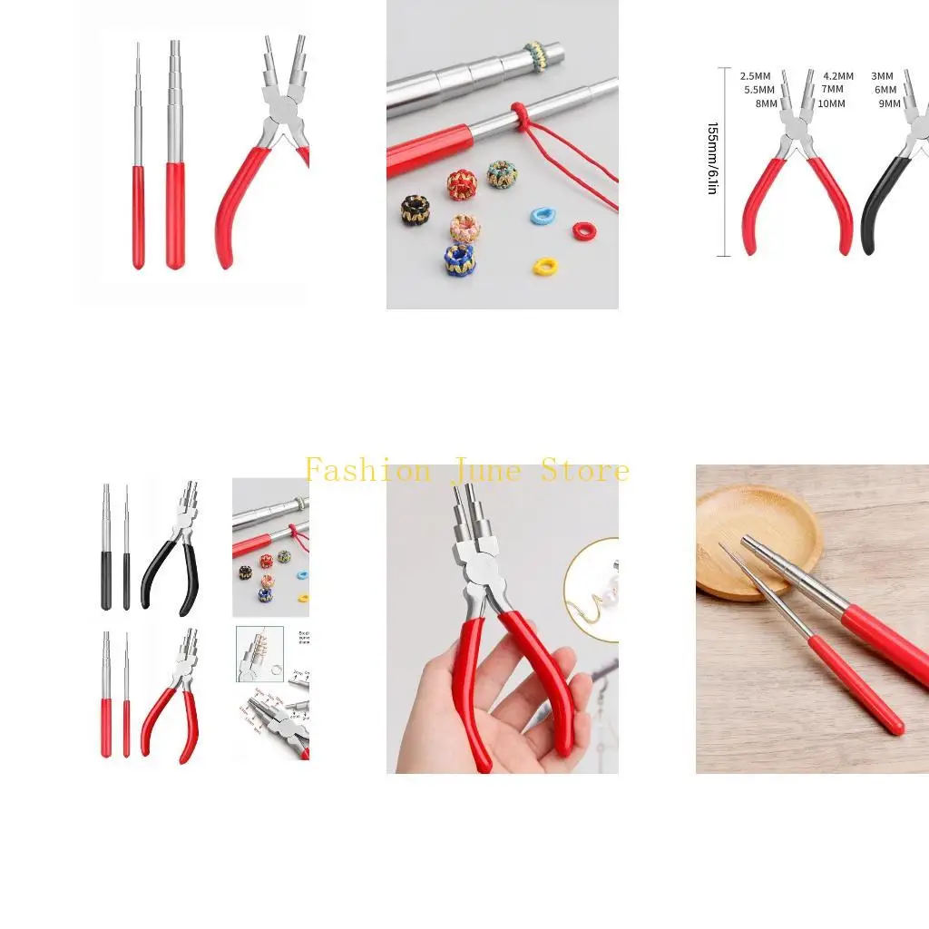 N5KA 3Pcs Six Section Wire Wrapping Rod Pliers for Jewelry and Cord Crafting
N5KA 3Pcs Six Section Wire Wrapping Rod Pliers for Jewelry and Cord Crafting