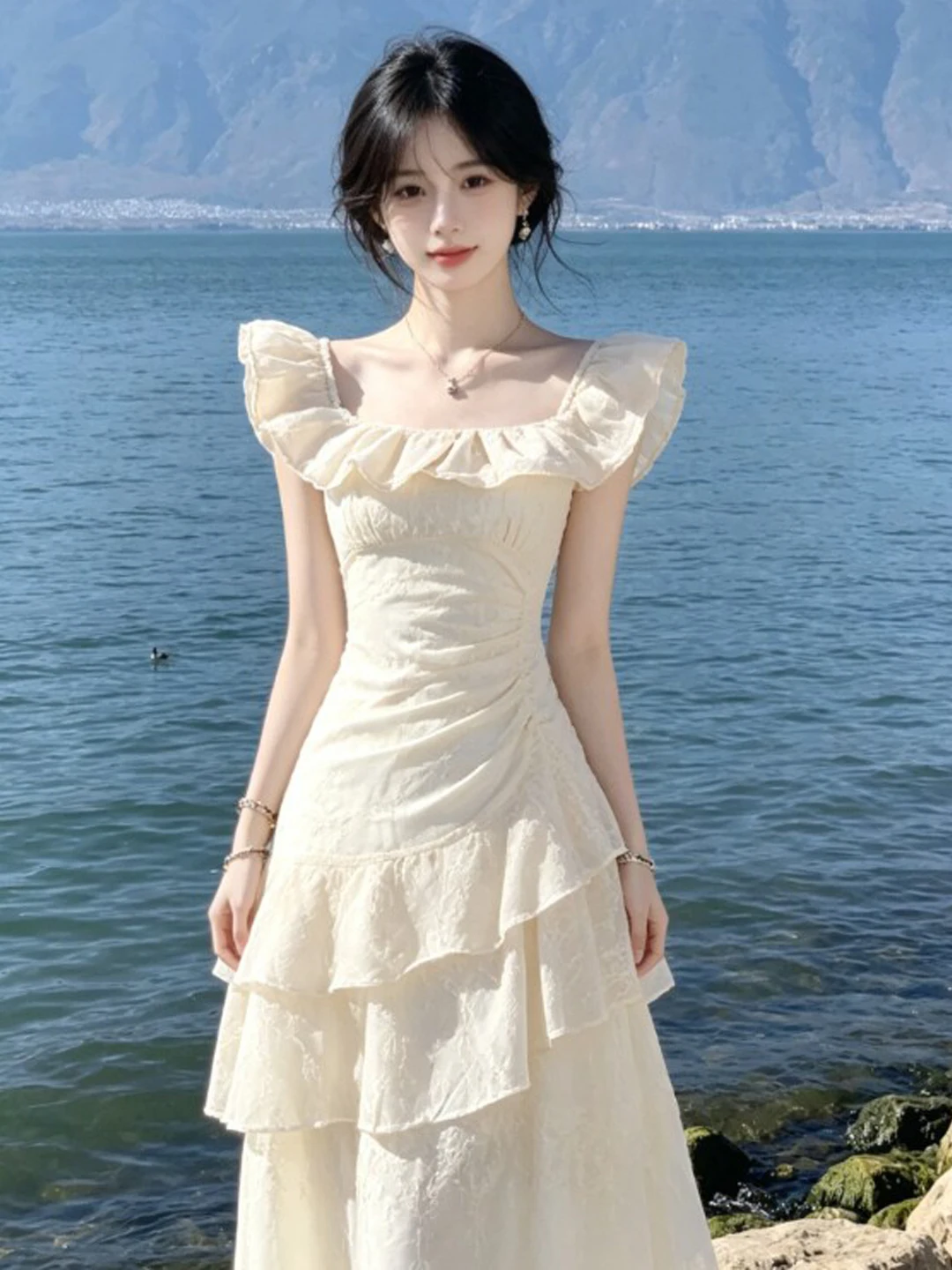 Gentle Wind Beautiful Waist-Cinching Slimming Long Skirt Fairy Dress Exquisite Lace Trim Summery Cotton Blend Midi Dress
Gentle Wind Beautiful Waist-Cinching Slimming Long Skirt Fairy Dress Exquisite Lace Trim Summery Cotton Blend Midi Dress