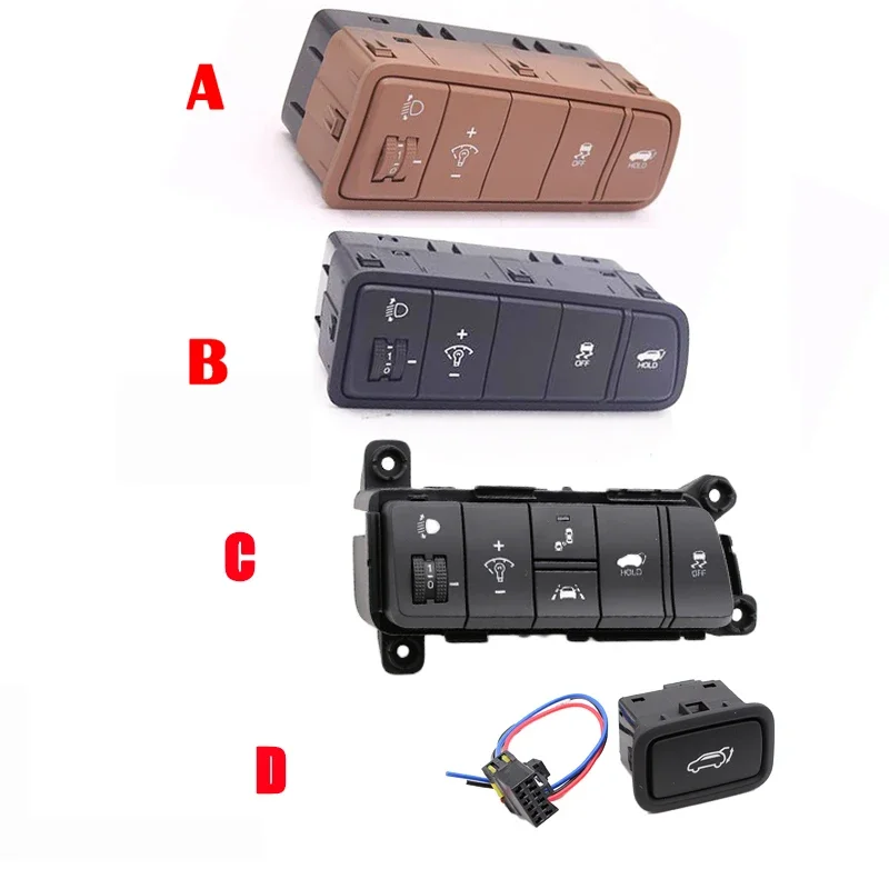 For Hyundai Tucson 2015 - 20 Car Dashboard Headlight Brightness Adjustment Switch Electric Tailgate Door Switch Control Button
For Hyundai Tucson 2015 - 20 Car Dashboard Headlight Brightness Adjustment Switch Electric Tailgate Door Switch Control Button