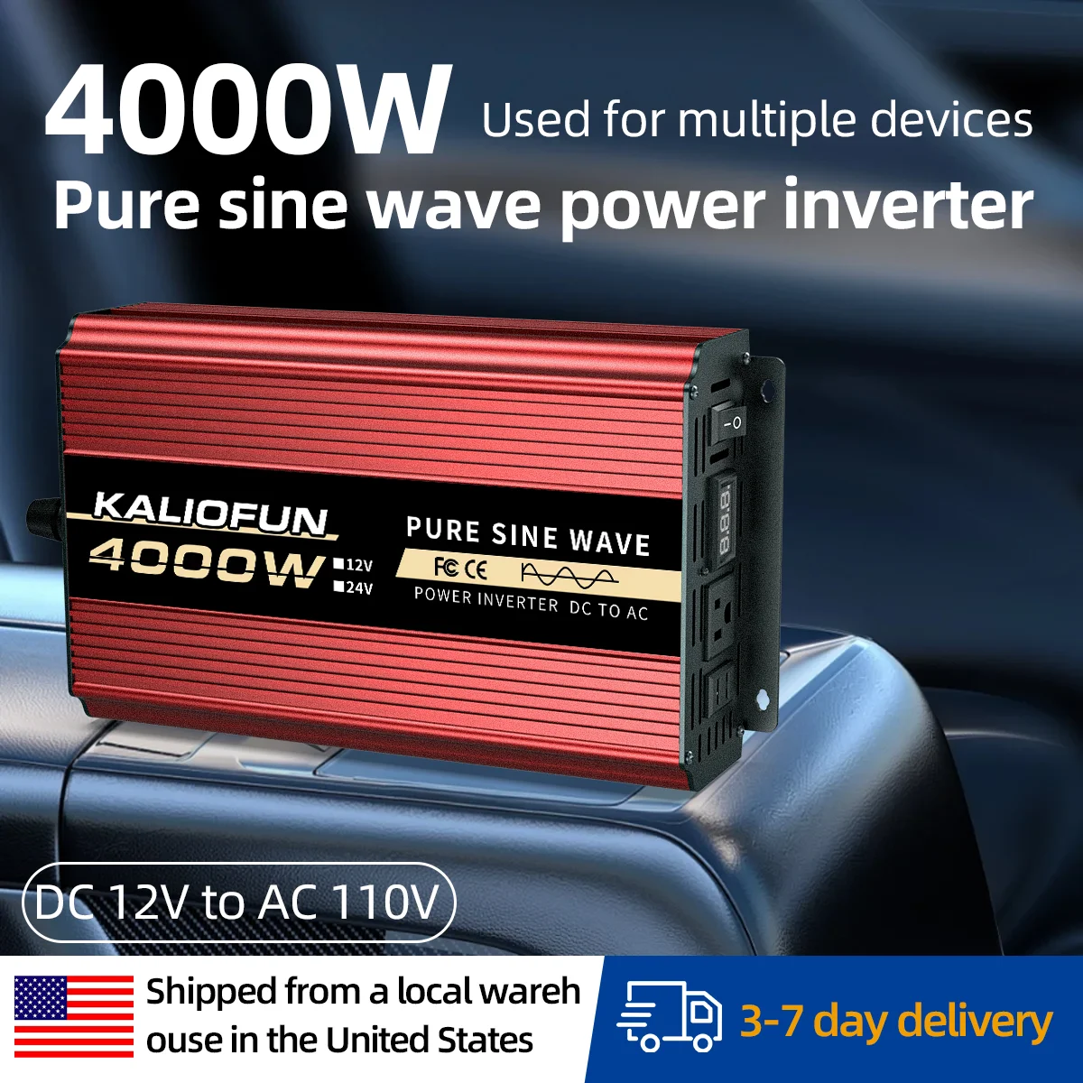 Мощный аварийный инвертор (стандарт США) 12В в 110В, 1000-10000Вт, для автодомов и домашнего использования при отключении электричества, Kaliofun
Мощный аварийный инвертор (стандарт США) 12В в 110В, 1000-10000Вт, для автодомов и домашнего использования при отключении электричества, Kaliofun