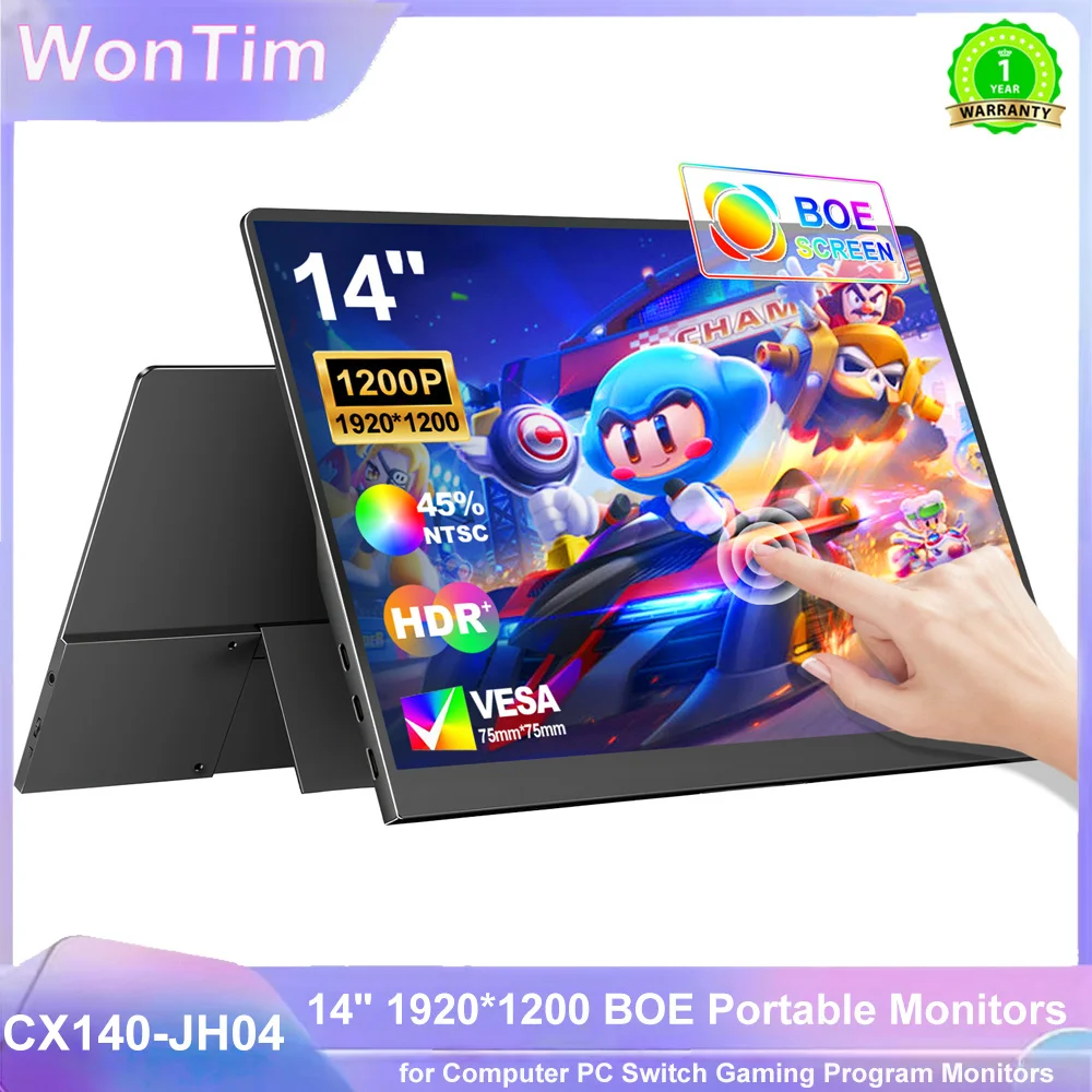 HOWENS 14 Inch Touch Nontouch Portable Monitor 1920x1080P Second Screen FHD Lightweight Thin USB Type-C Mini HDMI Extend Screen
HOWENS 14 Inch Touch Nontouch Portable Monitor 1920x1080P Second Screen FHD Lightweight Thin USB Type-C Mini HDMI Extend Screen