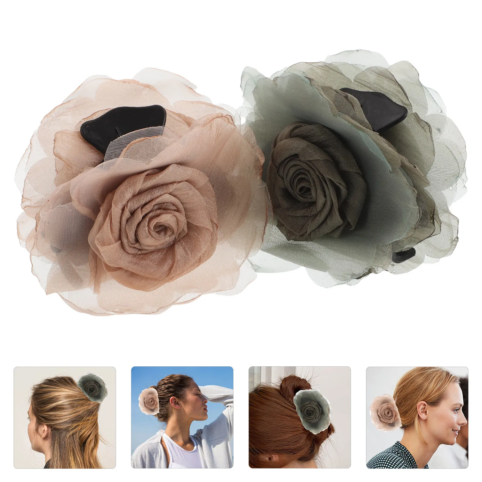2Pcs Rose Flower Hair Claw Clips Elegant Floral Jaw Clips Strong Hold Thick Hair Styling Accessories Rose Claw Clip
2Pcs Rose Flower Hair Claw Clips Elegant Floral Jaw Clips Strong Hold Thick Hair Styling Accessories Rose Claw Clip