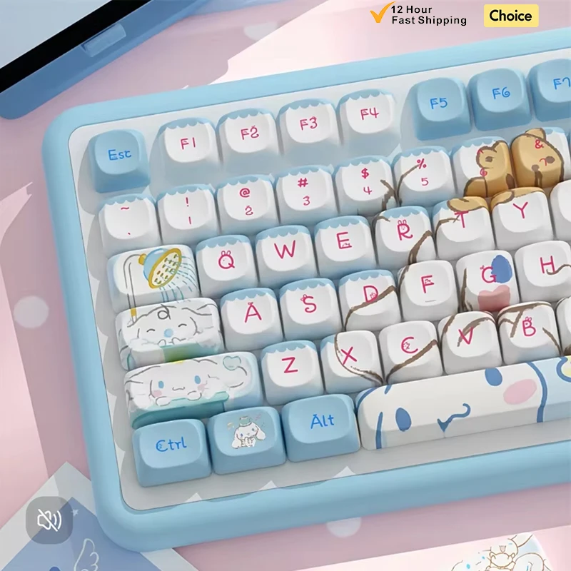Kawaii Sanrio Cinnamoroll колпачки клавиш мультфильм Стиль PBT механическая клавиатура колпачки клавиш MCA очень милые аксессуары для клавиатуры
Kawaii Sanrio Cinnamoroll колпачки клавиш мультфильм Стиль PBT механическая клавиатура колпачки клавиш MCA очень милые аксессуары для клавиатуры