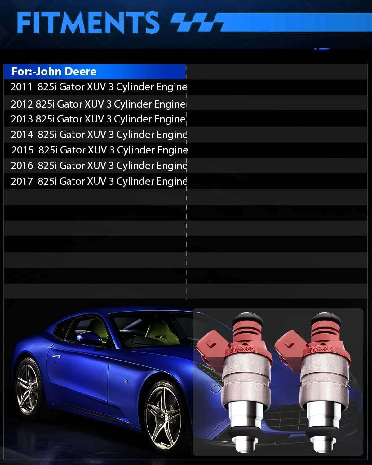Bilusi 5WY2404A ALL-new Fuel Injectors for John Deere injectors 825i Gator UTV 3 Cylinder Engine 2011-2017 OE# MIA11720
Bilusi 5WY2404A ALL-new Fuel Injectors for John Deere injectors 825i Gator UTV 3 Cylinder Engine 2011-2017 OE# MIA11720