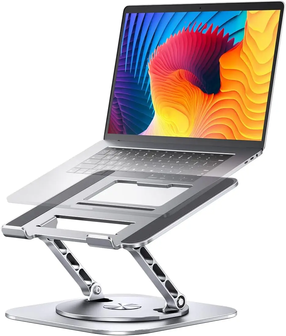 Adjustable Computer Stand with 360 Rotating Base, Ergonimic Foldable Laptop Riser for Desk Compatible with MacBook Pro
Adjustable Computer Stand with 360 Rotating Base, Ergonimic Foldable Laptop Riser for Desk Compatible with MacBook Pro