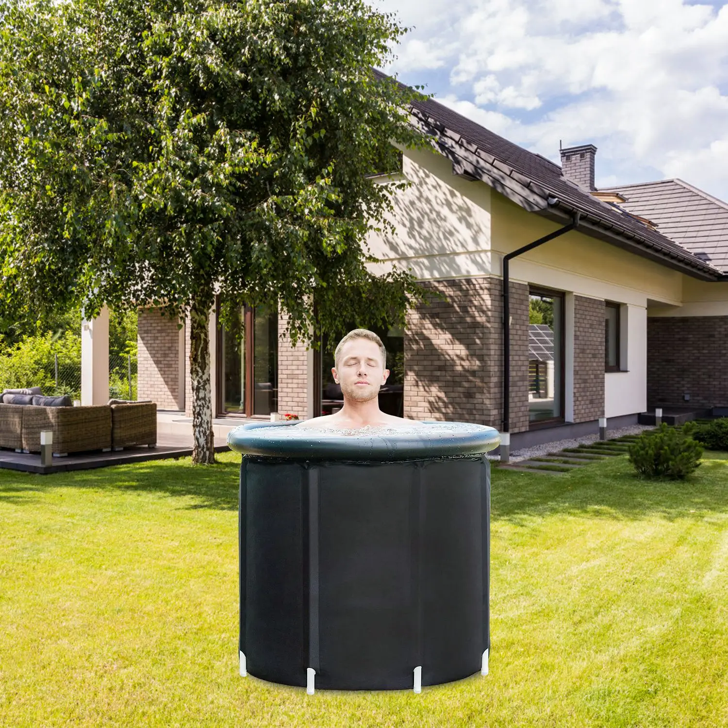 370L 5-Layer Insulated Cold Plunge Tub Portable Ice Bath Tub for Athlete Muscle Recovery
370L 5-Layer Insulated Cold Plunge Tub Portable Ice Bath Tub for Athlete Muscle Recovery