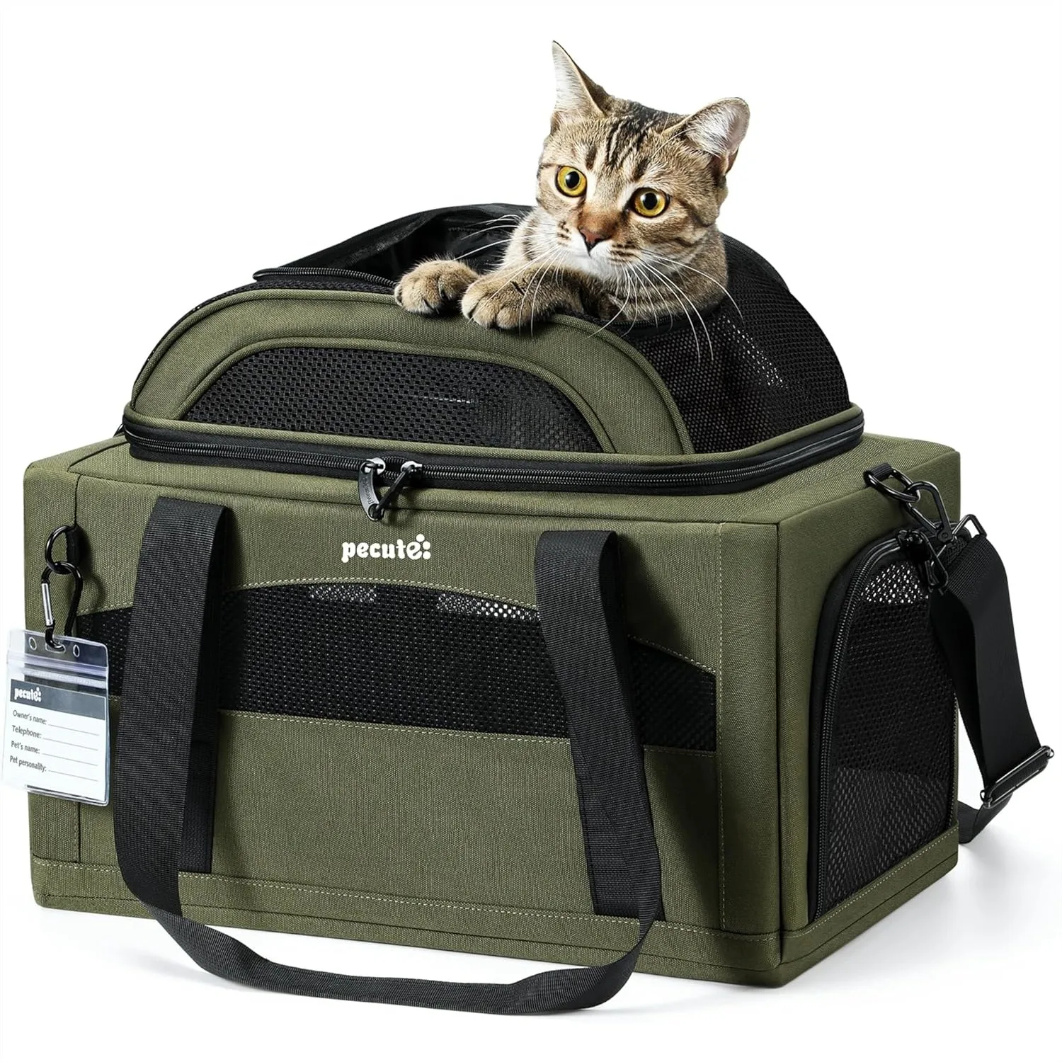 Expandable Pet Carrier Airline Approved for Small Dogs Cats, Breathable Soft-Sided with Locking Zippers Travel Bag, Anti-Scratch
Expandable Pet Carrier Airline Approved for Small Dogs Cats, Breathable Soft-Sided with Locking Zippers Travel Bag, Anti-Scratch