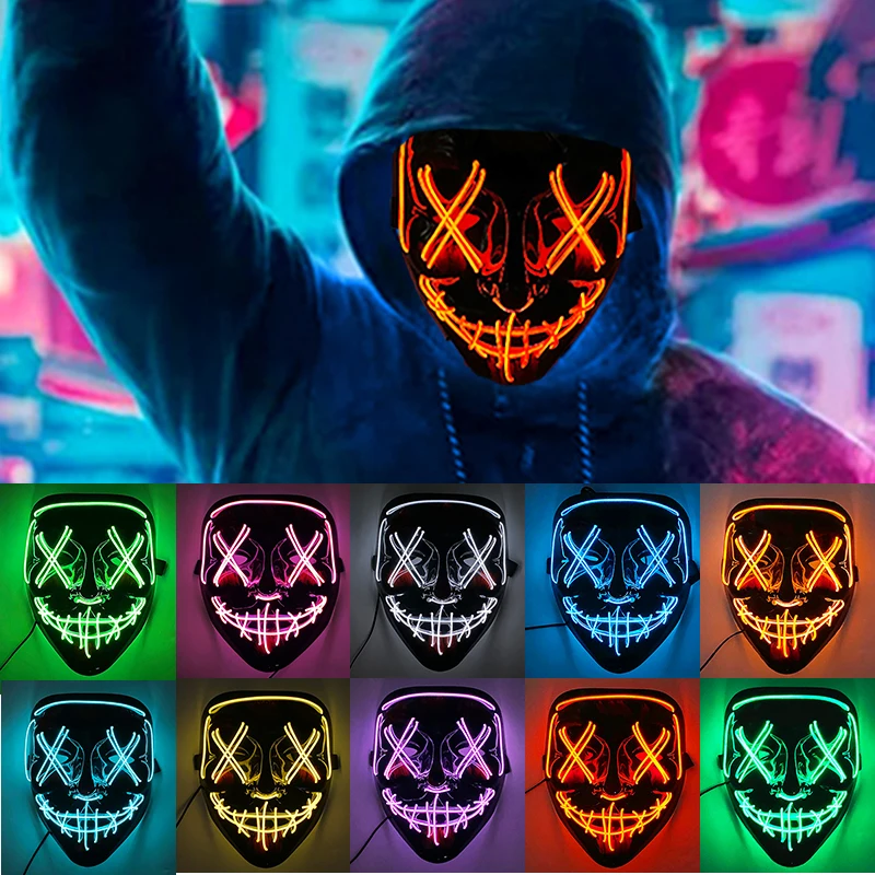 Horror Glowing Wireless Purge Mask Haunted House Decoration Masks Carnival Halloween Cosplay Supplies Light up Full Face Mask
Horror Glowing Wireless Purge Mask Haunted House Decoration Masks Carnival Halloween Cosplay Supplies Light up Full Face Mask