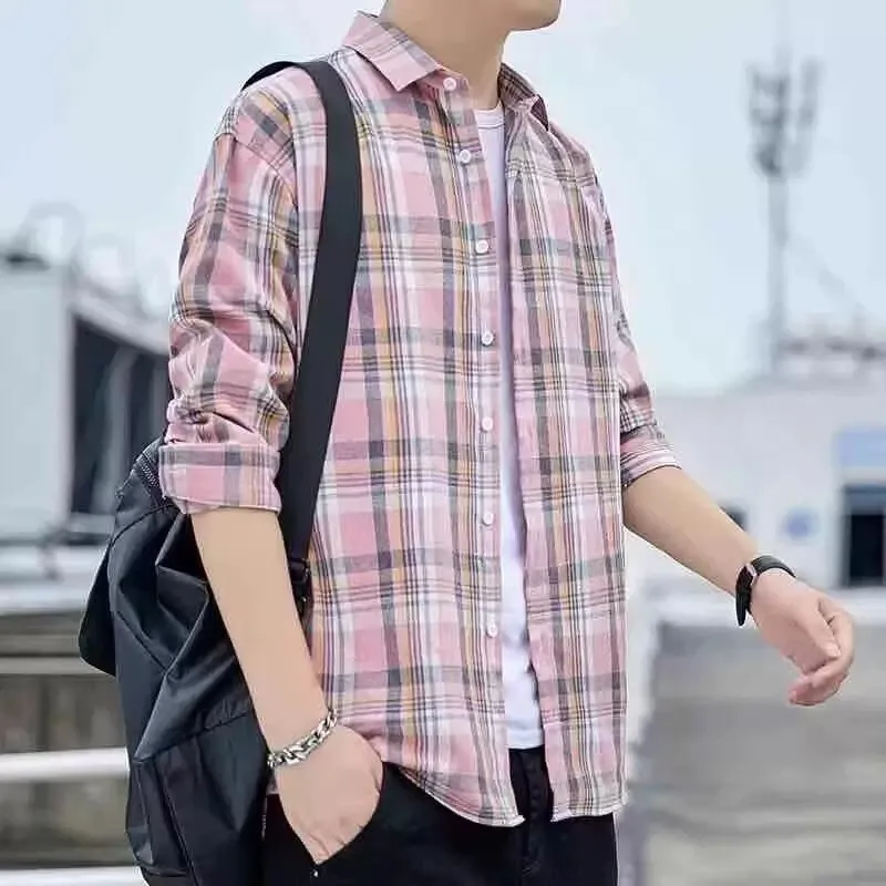 Loose Long Sleeve Plaid Shirt Men's Summer Casual High-End Trendy Brand Upper Apparel Button Design Wear Resistant Anti-soiling
Loose Long Sleeve Plaid Shirt Men's Summer Casual High-End Trendy Brand Upper Apparel Button Design Wear Resistant Anti-soiling