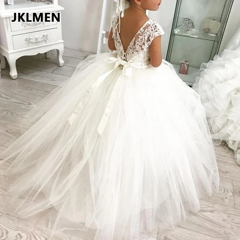 Princess Lace Ball Gown Bling Beaded Flower Girl Dress Girls Pageant Gowns New Bow First Communion Dresses For Wedding
Princess Lace Ball Gown Bling Beaded Flower Girl Dress Girls Pageant Gowns New Bow First Communion Dresses For Wedding