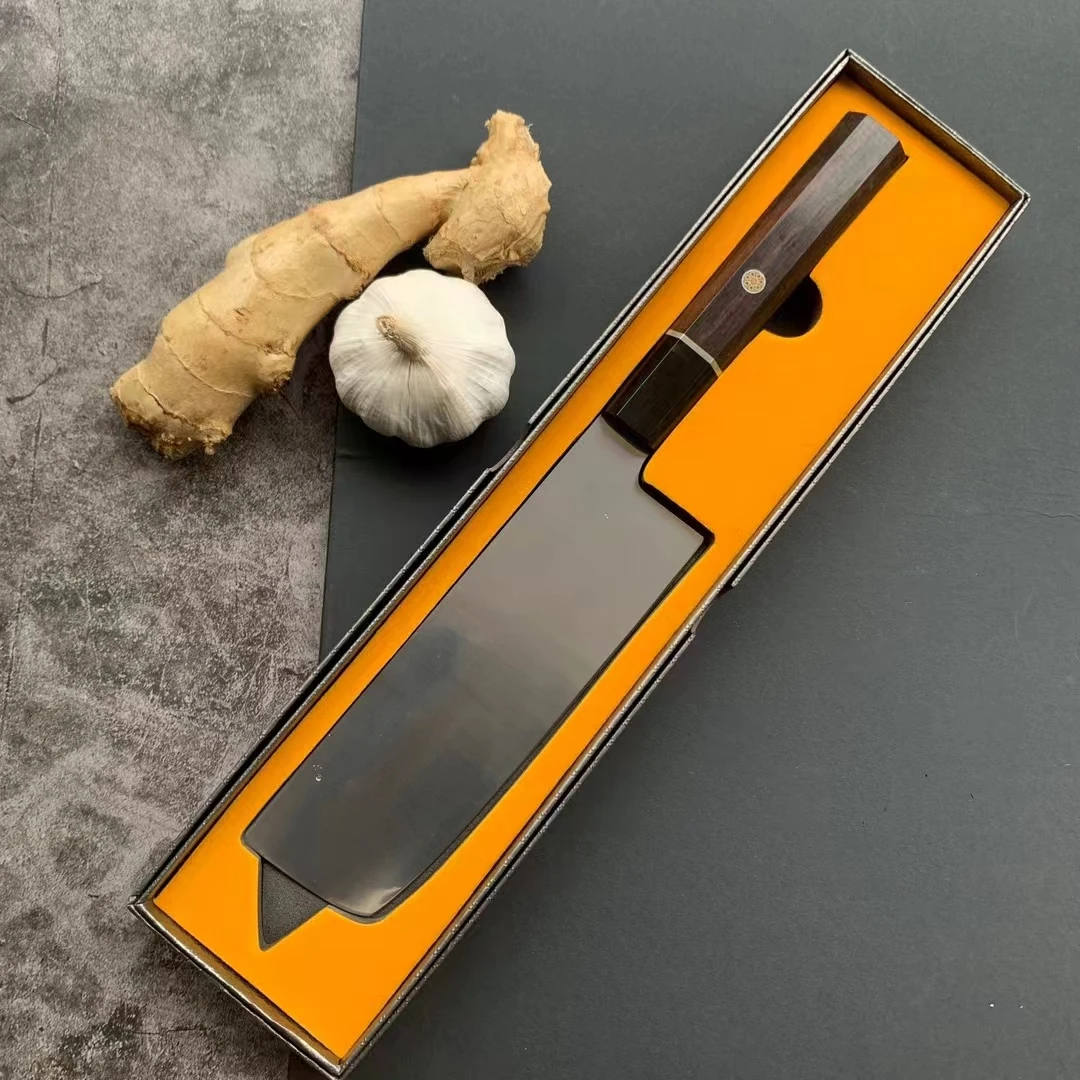 7 Inch Nakiri Knife TC4 Titanium Alloy Steel Mirror Polishing Blade Razor Sharp Chef Cleaver Slicing Kitchen Knives Wood Handle
7 Inch Nakiri Knife TC4 Titanium Alloy Steel Mirror Polishing Blade Razor Sharp Chef Cleaver Slicing Kitchen Knives Wood Handle