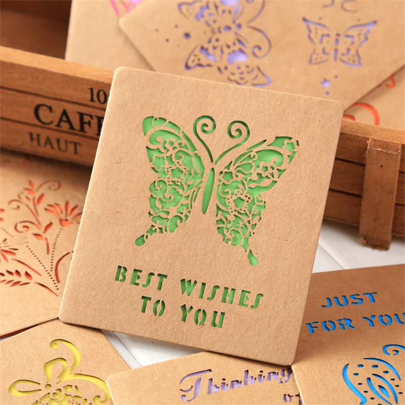 16 Style Kraft Paper Small Card Birthday Mother's Day Greeting Card Hollow Out Blessing Card With Envelope Christmas Card
16 Style Kraft Paper Small Card Birthday Mother's Day Greeting Card Hollow Out Blessing Card With Envelope Christmas Card