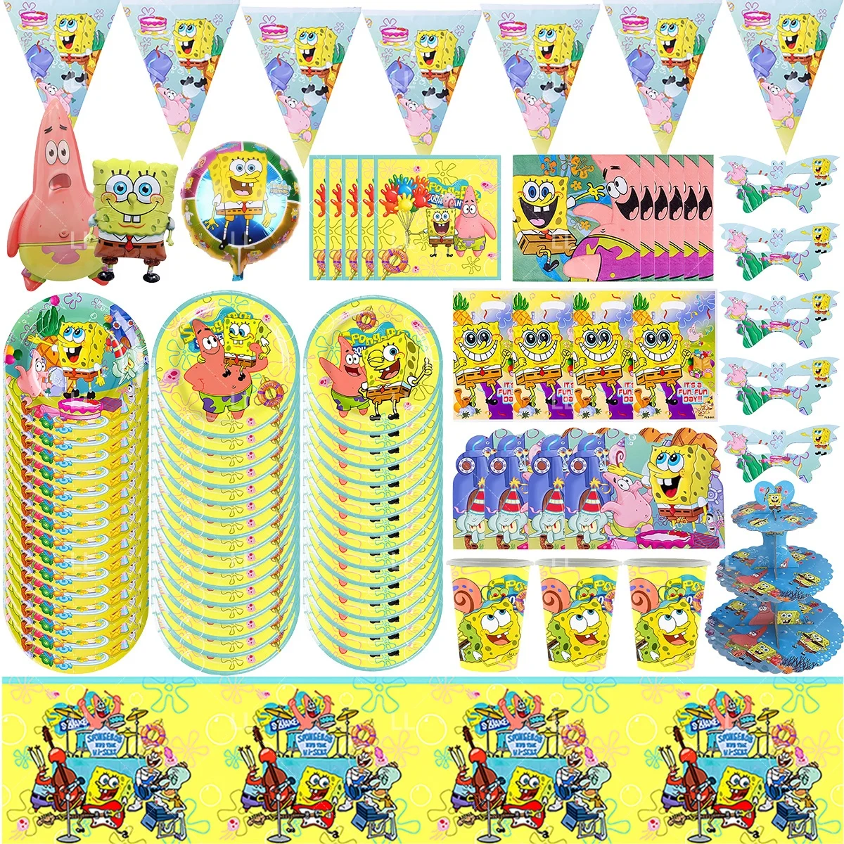 SpongeBob Kids Birthday Party Decoration Cartoon Underwater Adventure Backdrop Balloon Plates Napkins Cups Baby Shower Supplies
SpongeBob Kids Birthday Party Decoration Cartoon Underwater Adventure Backdrop Balloon Plates Napkins Cups Baby Shower Supplies