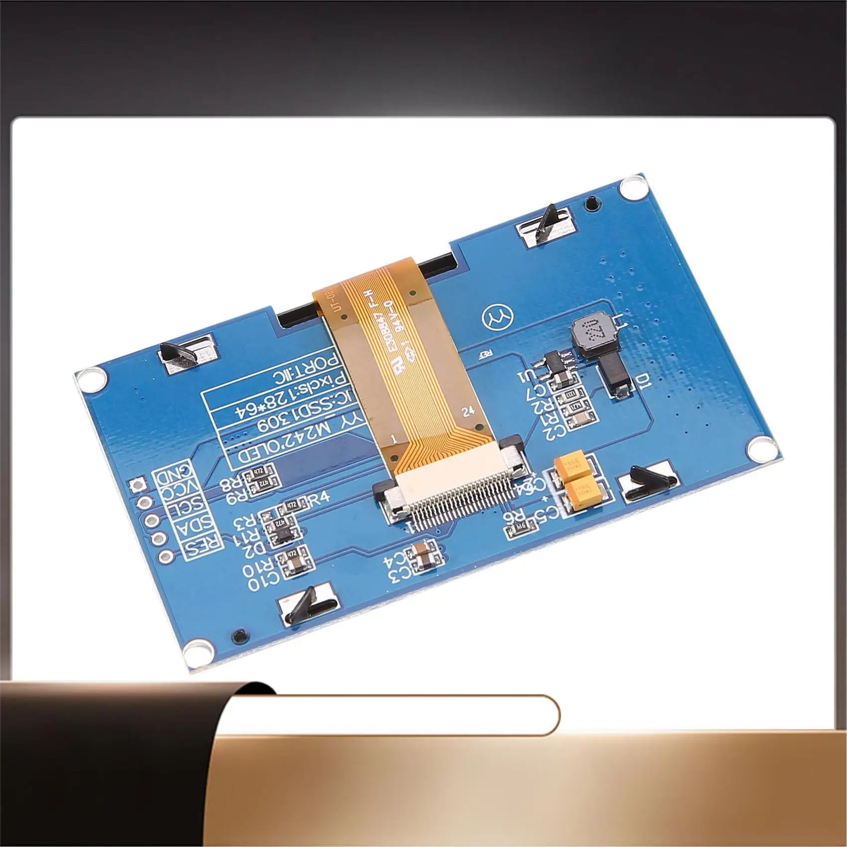 7-контактный модуль OLED-дисплея, 2,4-дюймовый модуль OLED-дисплея 128X64 3,3 В для параллельного интерфейса SSD1309 I2C/IIC (синий текст)-X64A
7-контактный модуль OLED-дисплея, 2,4-дюймовый модуль OLED-дисплея 128X64 3,3 В для параллельного интерфейса SSD1309 I2C/IIC (синий текст)-X64A