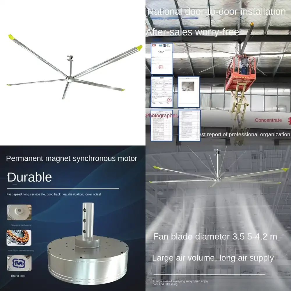 4.2m Industrial Large Fan, Heavy-duty Ceiling Fan for Workshops, High-power Factory Fan, Workshop Cooling Fan, Industrial
4.2m Industrial Large Fan, Heavy-duty Ceiling Fan for Workshops, High-power Factory Fan, Workshop Cooling Fan, Industrial
