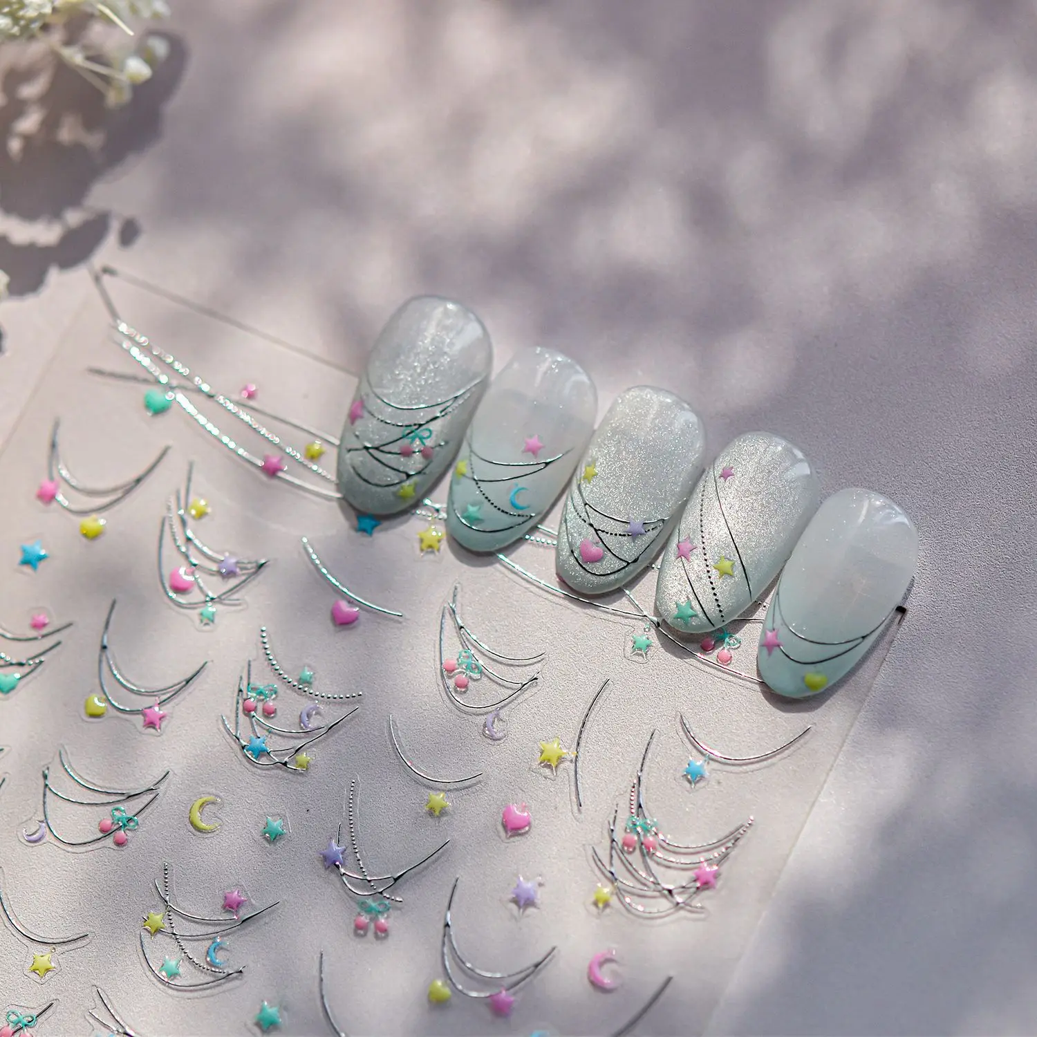 1PCS Star Necklace Nail Art Accessories Sickers 5D Jelly Star Moon Love Self AdhesiveSliders Press On Nails DIY Manicure Decals
1PCS Star Necklace Nail Art Accessories Sickers 5D Jelly Star Moon Love Self AdhesiveSliders Press On Nails DIY Manicure Decals