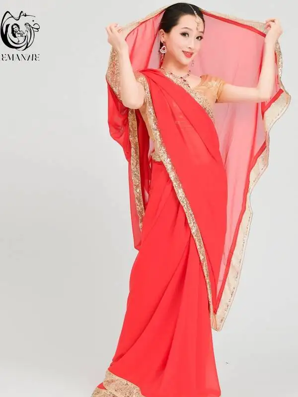Indian Sari Dance Performance Costume, Red With Gold Trim, Rose Red Outfit, Ethnic Style Women's Clothing, High-end Handmade
Indian Sari Dance Performance Costume, Red With Gold Trim, Rose Red Outfit, Ethnic Style Women's Clothing, High-end Handmade