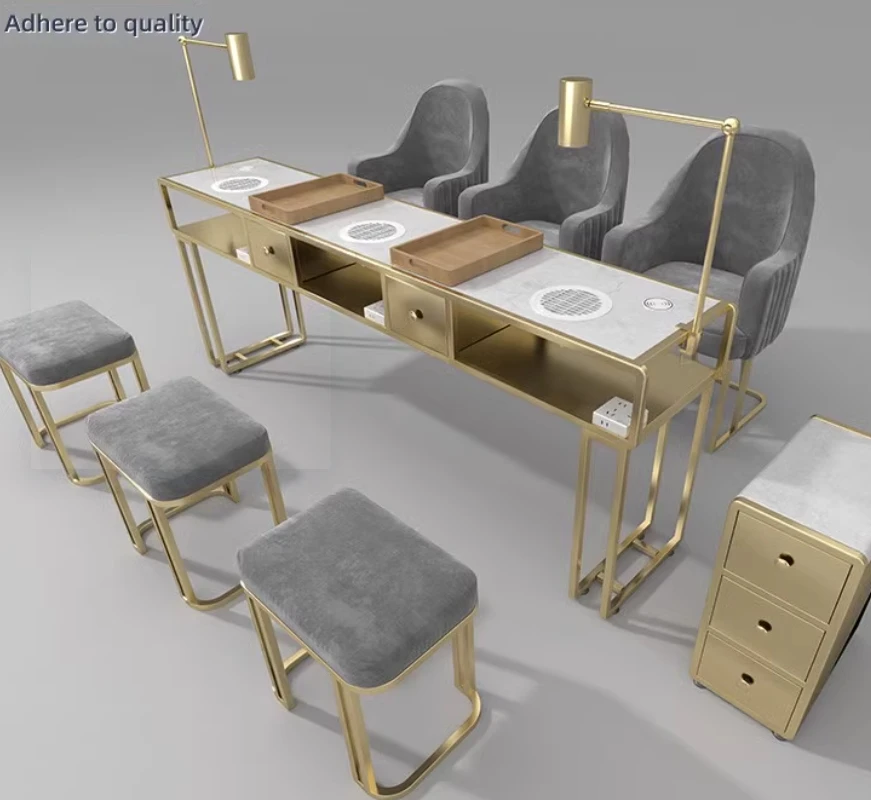 Multifunction Salon Furniture Manicure Table and Chair Set Luxury Salon Furniture Nail Table with Lamps and Dust Collector
Multifunction Salon Furniture Manicure Table and Chair Set Luxury Salon Furniture Nail Table with Lamps and Dust Collector