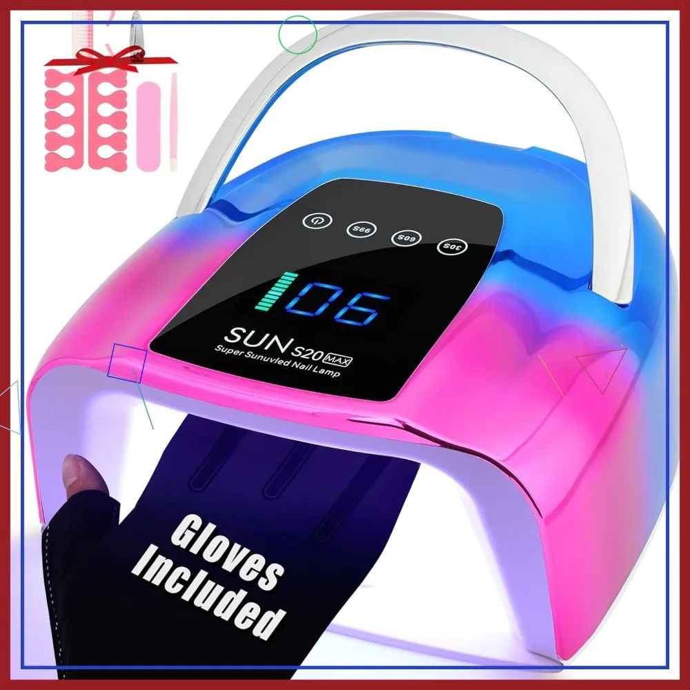 Портативная УФ-светодиодная лампа для сушки ногтей, беспроводная, 128 Вт, перезаряжаемая, для гель-лака, с датчиком, таймером и ЖК-дисплеем
Портативная УФ-светодиодная лампа для сушки ногтей, беспроводная, 128 Вт, перезаряжаемая, для гель-лака, с датчиком, таймером и ЖК-дисплеем