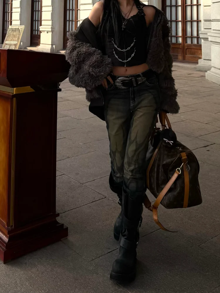 Ретро-джинсы с принтом в стиле винтаж, расклешенные, женские, модные, стритстайл, облегающие, длинные брюки, повседневные, на все сезоны
Ретро-джинсы с принтом в стиле винтаж, расклешенные, женские, модные, стритстайл, облегающие, длинные брюки, повседневные, на все сезоны