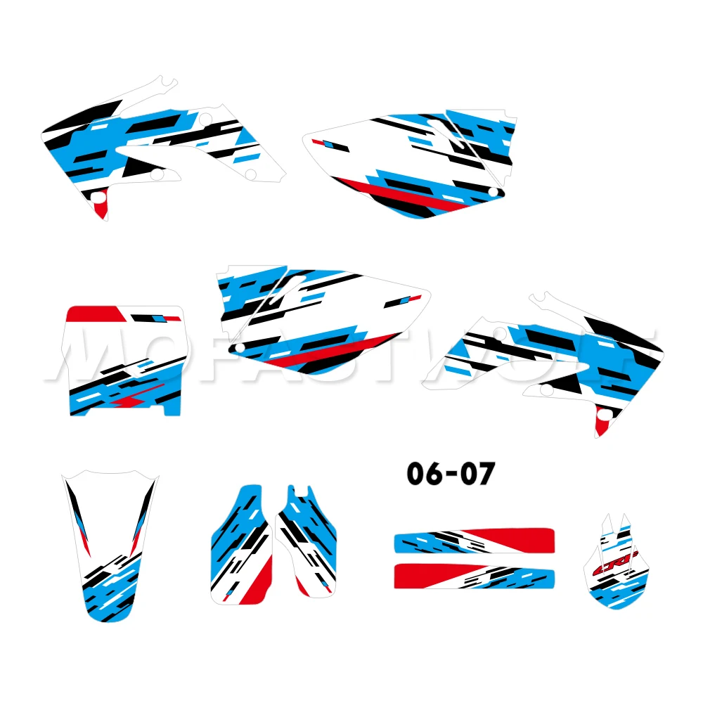 For Honda CRF250R Motocross Full Graphics Decals Stickers 2004-2009 Year Fit Deco Background Kit for Motorcycle
For Honda CRF250R Motocross Full Graphics Decals Stickers 2004-2009 Year Fit Deco Background Kit for Motorcycle
