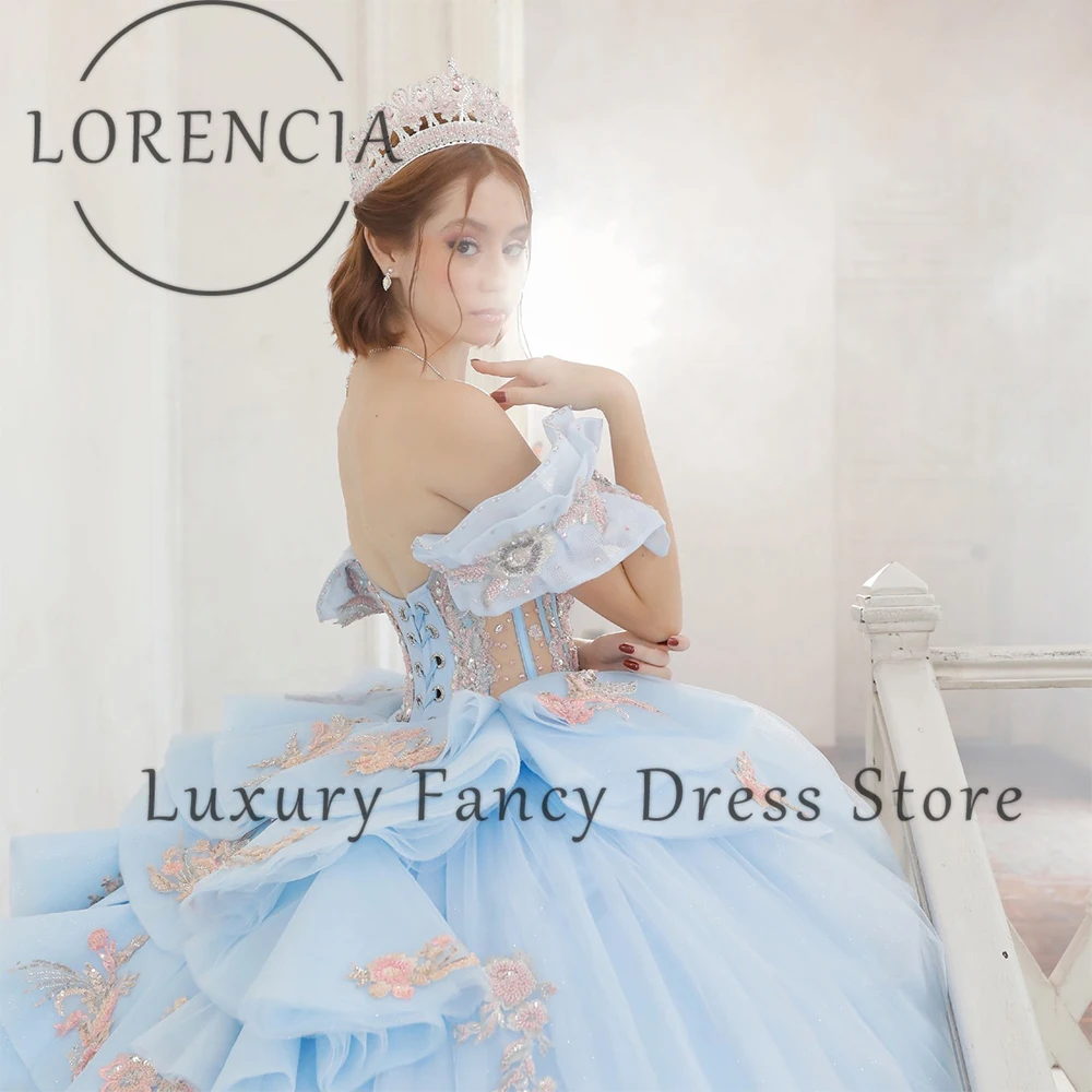 Princess Tulle Quinceanera Dresses 2025 Sequin Off Shoulder Sweet 16 Birthday Party Ball Gowns Customized abiti da cerimonia
Princess Tulle Quinceanera Dresses 2025 Sequin Off Shoulder Sweet 16 Birthday Party Ball Gowns Customized abiti da cerimonia