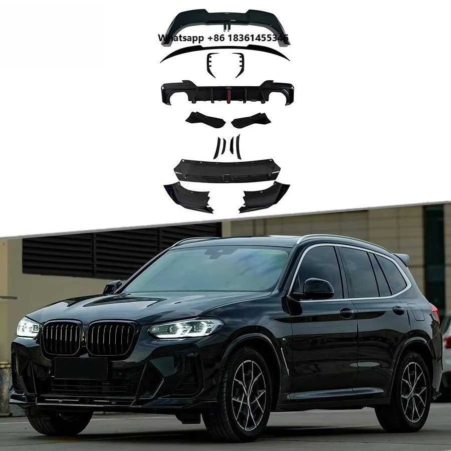 For X3 G01 LCI 2023-2025 Gloss Black Body Kits STLF Style Front Lip Side Splitters Rear Diffuser Canards Roof Spoiler Wing
For X3 G01 LCI 2023-2025 Gloss Black Body Kits STLF Style Front Lip Side Splitters Rear Diffuser Canards Roof Spoiler Wing