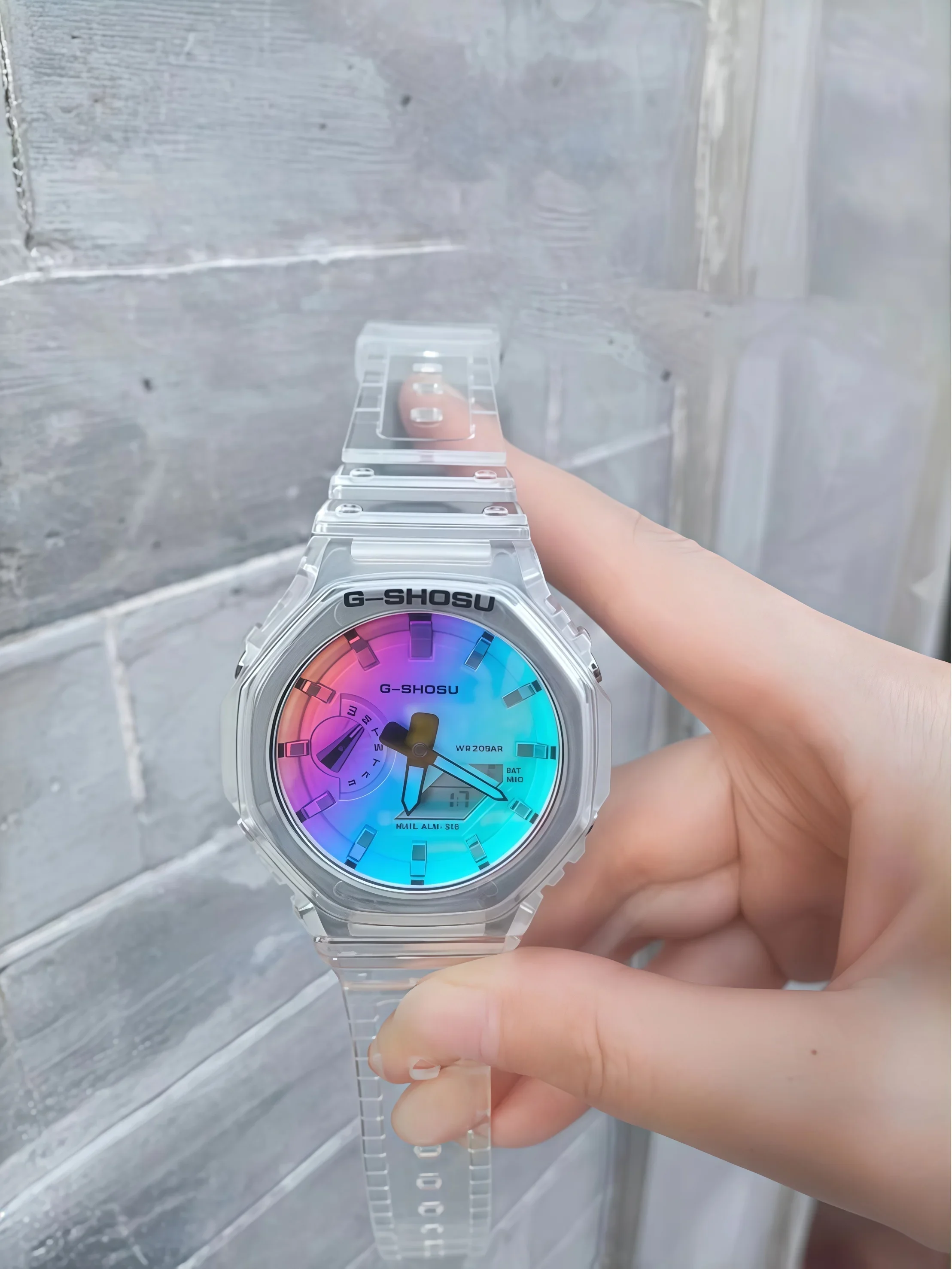 Unisex Sports Watch Iced Out Watch with LED Dual Display World Time Full Functionality Water Resistant Oak Series
Unisex Sports Watch Iced Out Watch with LED Dual Display World Time Full Functionality Water Resistant Oak Series