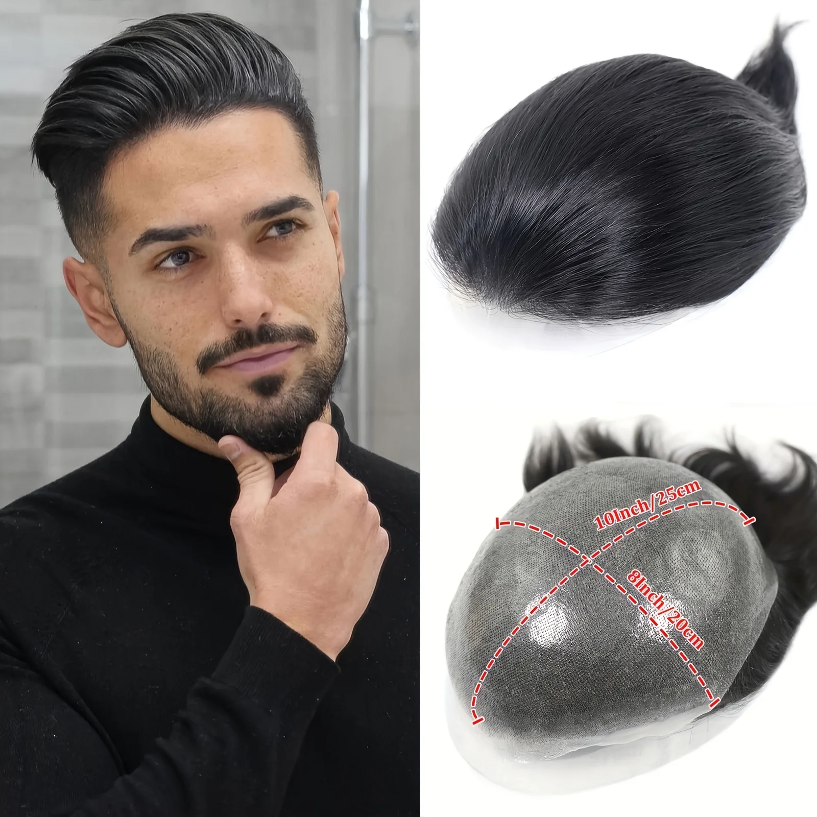 100% человеческие волосы, мужской парик, объемная кожа, основа из искусственной кожи, шиньон для истонченных волос, добавляет плотность и покрытие, естественный вид
100% человеческие волосы, мужской парик, объемная кожа, основа из искусственной кожи, шиньон для истонченных волос, добавляет плотность и покрытие, естественный вид