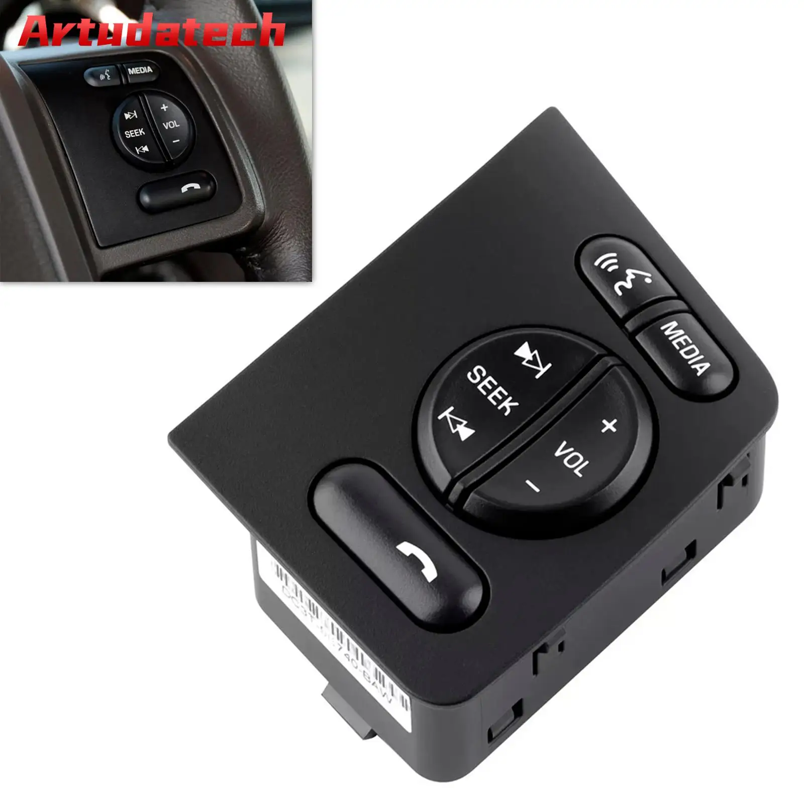 Artudatech Steering Wheel Media Control Button DC3T9E740BAW For Ford F250 F350 Super Duty
Artudatech Steering Wheel Media Control Button DC3T9E740BAW For Ford F250 F350 Super Duty