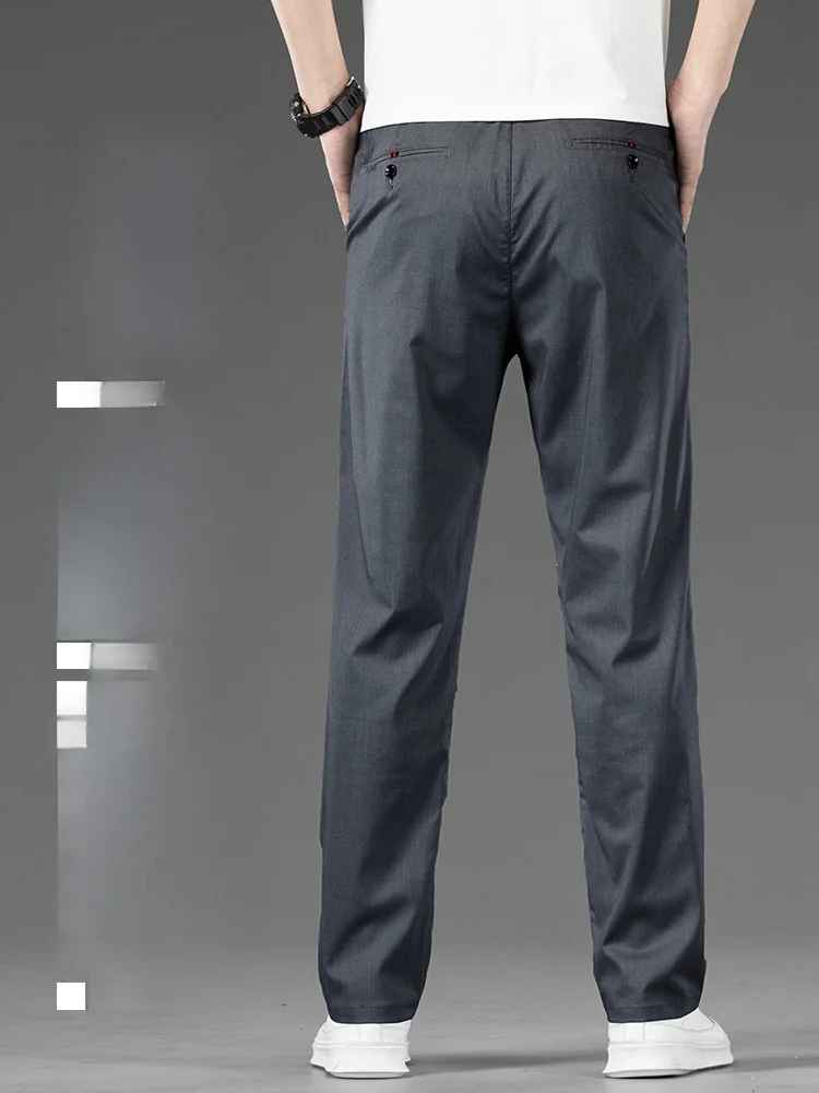 Summer Ice Silk Loose Straight Leg Elastic Men's Casual Pants Thin Busin Long Trousers Faionable Urban Sle Polyester B...
Summer Ice Silk Loose Straight Leg Elastic Men's Casual Pants Thin Busin Long Trousers Faionable Urban Sle Polyester B...