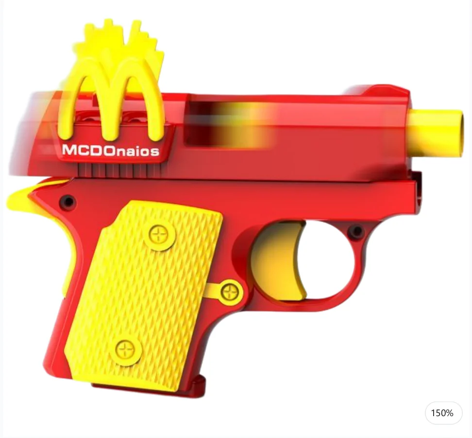 1 PCS New M1911 Carbine M Mark French Fries Potato Starch Carrot Gun Salute Salute Frog Radish Guns Decoration Toy Novelty Toys
1 PCS New M1911 Carbine M Mark French Fries Potato Starch Carrot Gun Salute Salute Frog Radish Guns Decoration Toy Novelty Toys