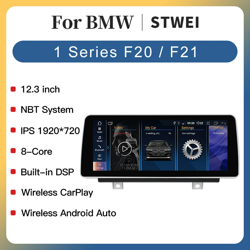 Android 13 12.3inch Car DVD Player System Multimedia For BMW 1Series F20 F21 2013-2017 NBT SystemRadio GPS Navi Audio Carplay 4G
Android 13 12.3inch Car DVD Player System Multimedia For BMW 1Series F20 F21 2013-2017 NBT SystemRadio GPS Navi Audio Carplay 4G